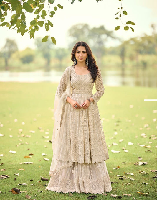 Padmavati Ivory 3 piece suit